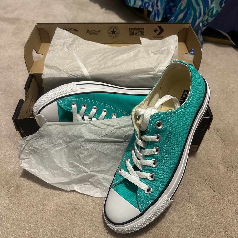 Converse Turquoise Canvas Sneakers